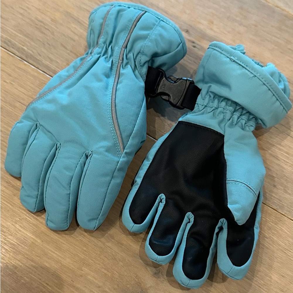 Kids Blue Ski/Snow Gloves